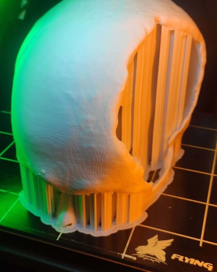 Пластикова модель людського черепа 3D друк черепа людська анатомічна модель черепа вигляд черепа ззаду 3D Metal Tech